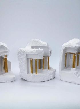 现代建筑摆件艺装系饰摆件板间软装饰品桌面书档书房工品样JBQ建