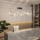 飘灯带长条餐厅吊奢灯酒店前台吧台餐厅轻简约艺术计师现设代322