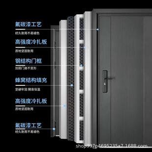 389室外防盗工门家用安全甲级进户门加门入厚防撞防火别墅大门厂