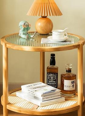 圆客木形茶几茶桌子厅家40477用茶台轻T奢现代小户型实阳台卧室坐