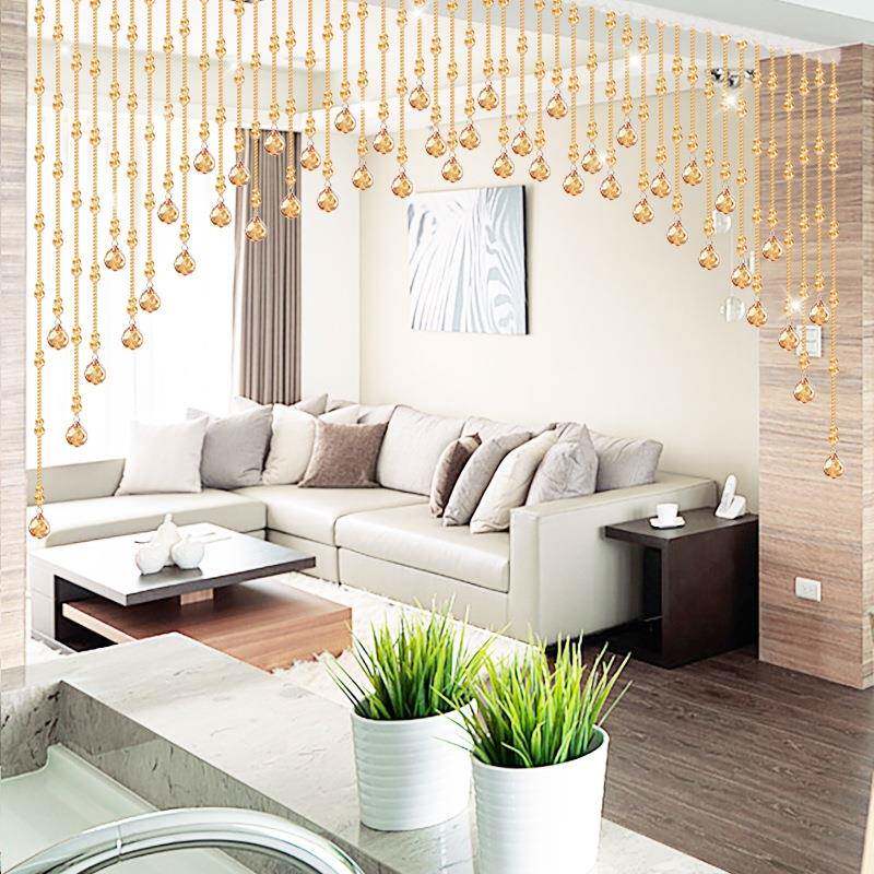 晶珠家帘门帘隔断葫帘用客厅卫生间卧室帘子芦新F957TTM5款免打孔