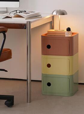 现代简约创意型收纳储35462物柜窄置物架家用极奶小风卧室平替油