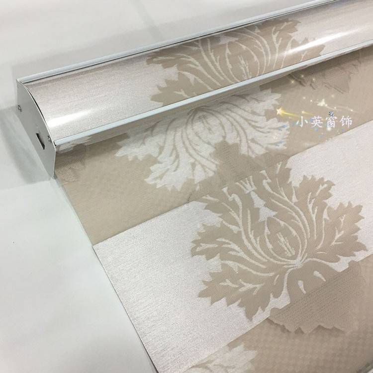 双层加厚提花剪花帘欧式欧花遮光双层柔纱帘卷帘窗帘 简约