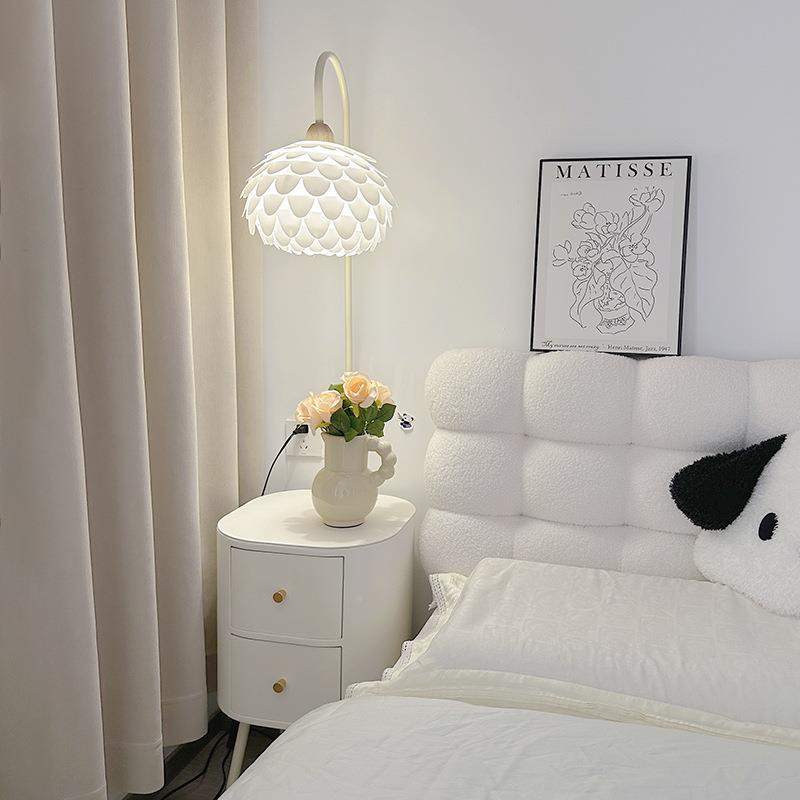 2025新DNQ款床约头柜一体落灯卧室设计感简现代奶油风客厅地沙台