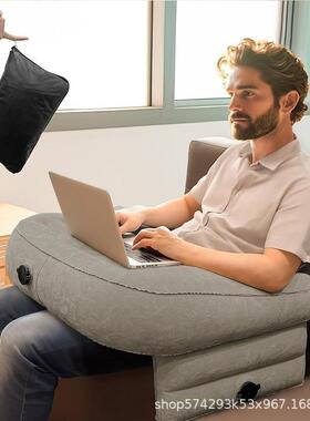 便携式充气脑桌可阅折kx240605叠办床上沙发读电枕自动充气看书阅