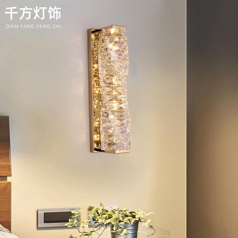 客卧三QLL室厅床设头室内壁灯简约色LED酒店水晶壁灯计师非标灯具
