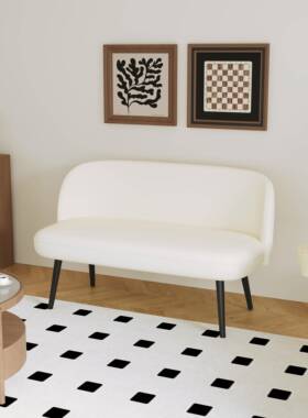 极简网红主卧小沙发靠背高屋脚餐椅窄服装店长风椅出极租公寓IVG