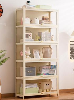 书架书柜地多置物架带柜门储物柜一体DBU格子柜展示落层客厅柜置