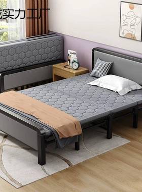 折单人床1米2家用成人简叠床双人床床161879米5宿舍出租房硬易板
