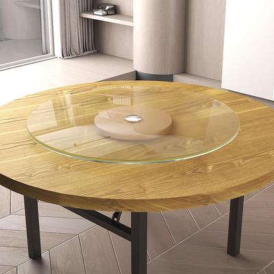 HBSF-SQL加桌厚大圆面实木圆台桌子面家用酒桌店可折叠杉木圆面板