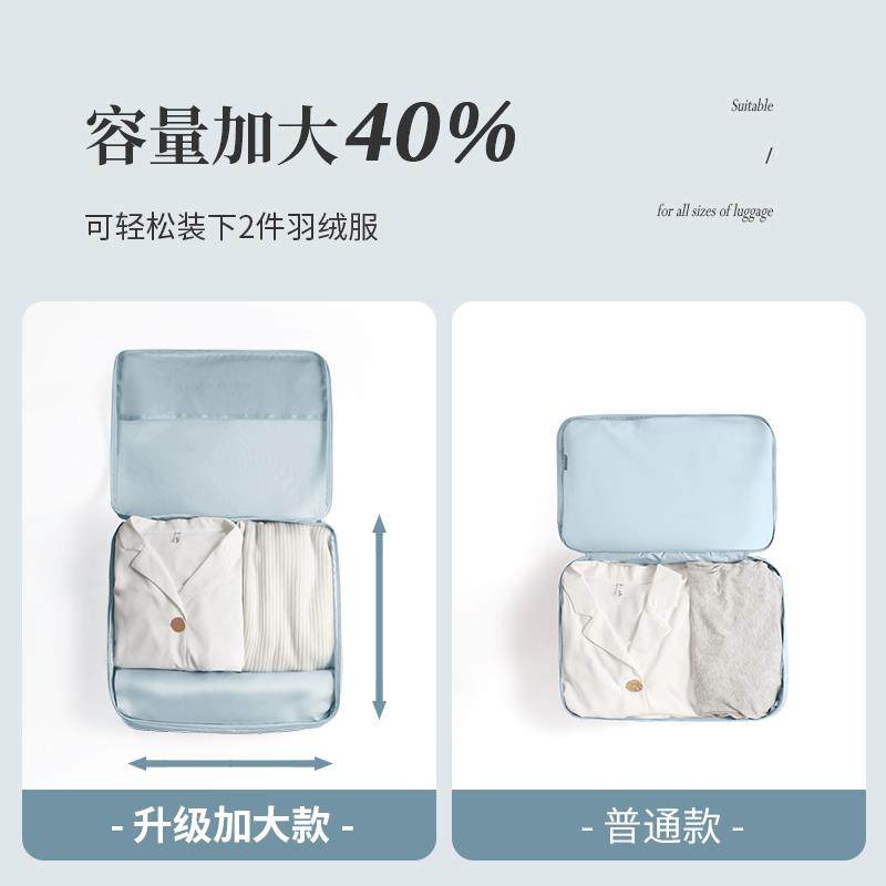 旅行收纳包行李箱衣服收纳袋衣物整理包便携出差旅游分装套装透明
