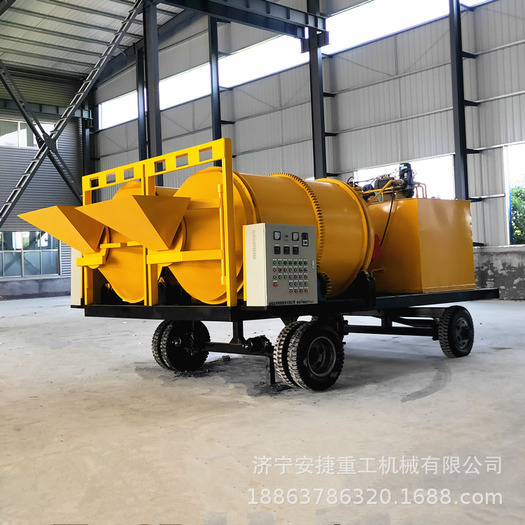 双滚筒沥青拌合机 3方沥青混合料搅拌机 小型车载移动炒料机