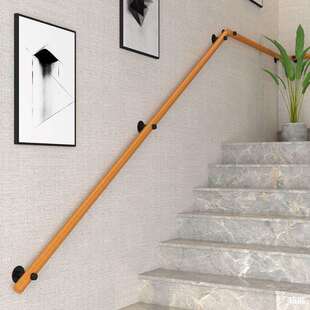 欧式靠墙实木楼梯扶手别墅阁楼室内老人防滑拉手家用幼儿园垒德株