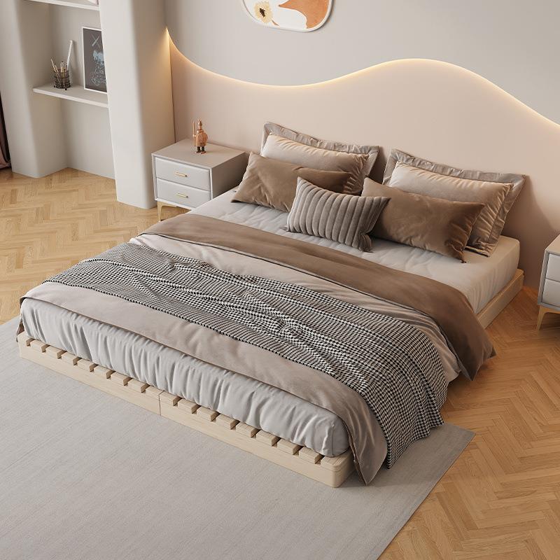 榻榻米床架防潮透气现代简约地台增高整张实木日式落地排骨架床板