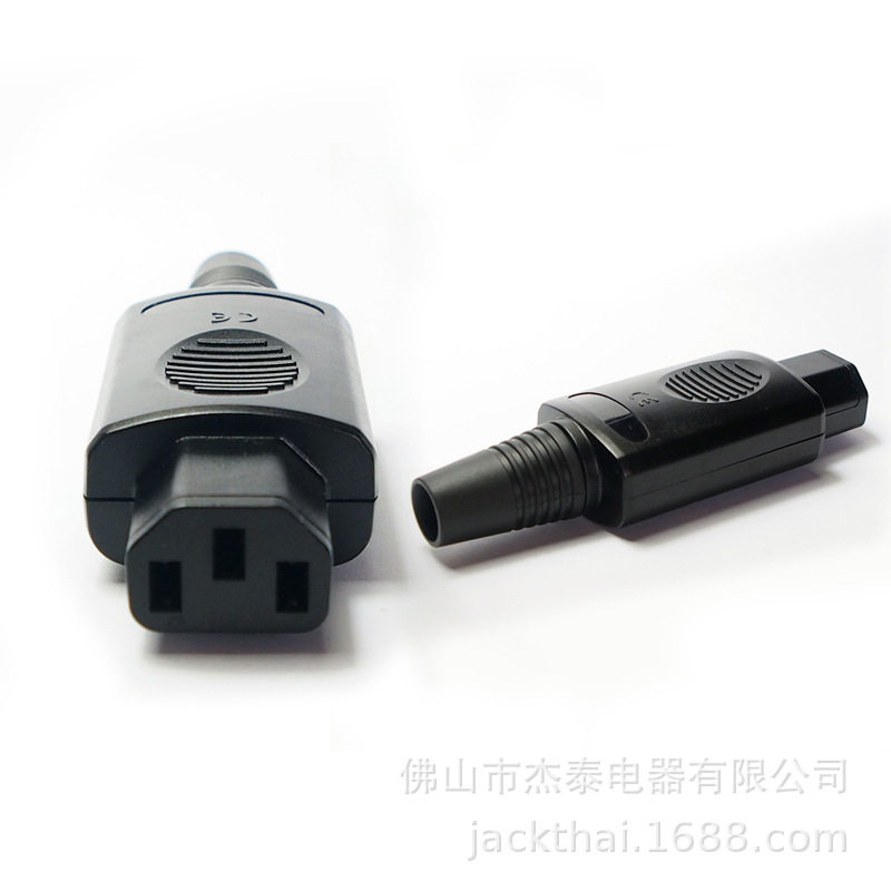 IEC320C13R尾插連接器高級音響設備電源母頭功放尾插鍍金鍍銠