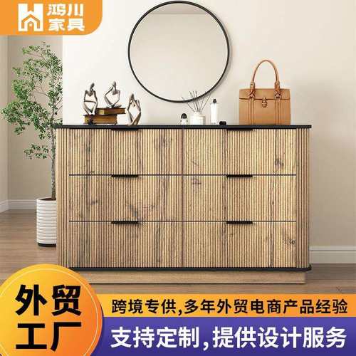 美式简约客厅家具板式木电视柜斗柜餐边收纳柜外贸出口工厂供货商