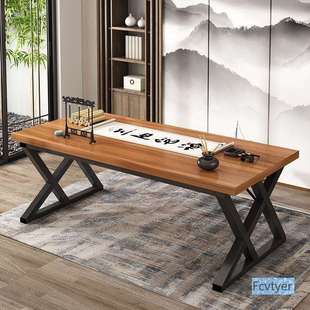 妆誉电脑桌开会办公桌书房新写字桌中式书法桌家用国学桌培训桌书