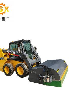 滑移装载机加装后退式封闭清扫器扫地机滑移改装清扫机工程扫地车