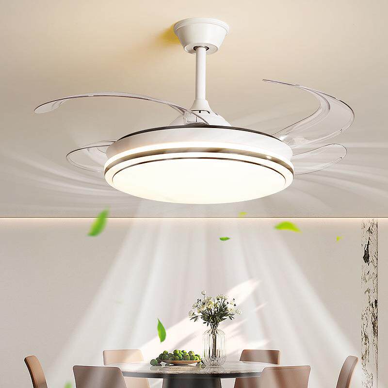 风扇灯2025新款家用客厅餐厅吊扇灯卧室电扇吊灯一体带电风扇的灯