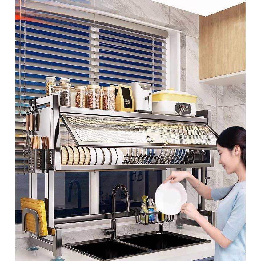 不锈钢厨房水槽置物架水池碗碟收纳架洗碗槽多功能沥水架碗盘上方