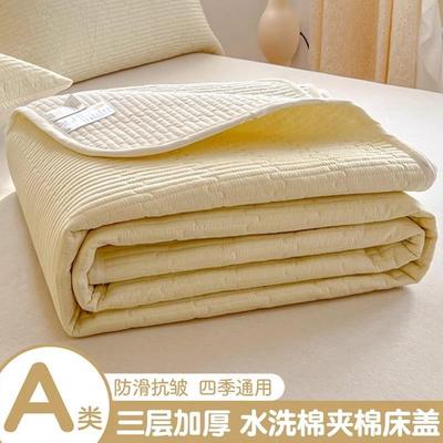 a类母婴级全棉纯棉床盖单件2025新款四季通用榻榻米床单三件套冬