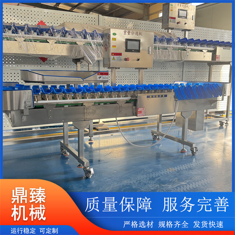 鸡爪料盒式重量分选机鸡腿鸡翅称重分拣机大型鸡副产品分级机
