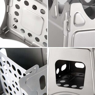 跨境户外柴火炉子不锈钢炉野营小炉子露营可折叠野餐炉便携烧烤炉