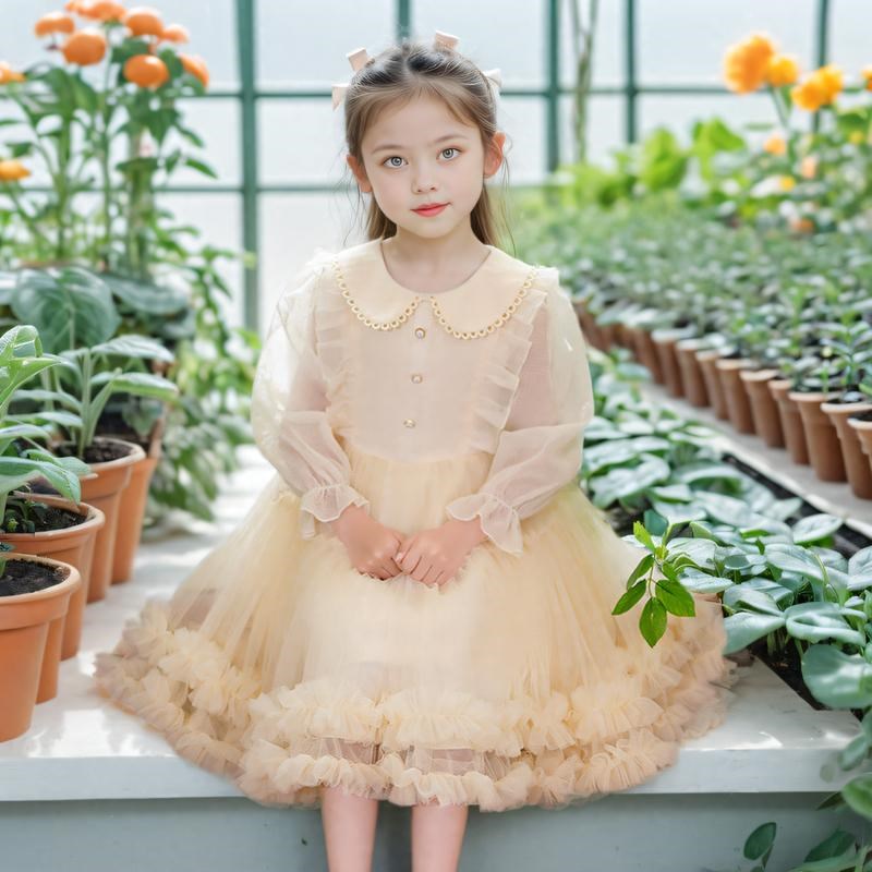 女童洋装春秋款儿童生日洋派公主裙2025新款小女孩长袖裙子春装图片