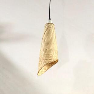 日式民宿中式灯笼农家乐餐厅茶楼茶室藤艺吊灯简约竹藤布艺吊灯