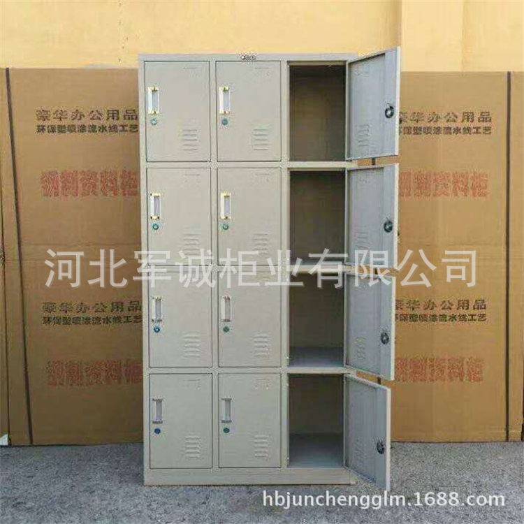 铁皮更衣柜宿舍健身房洗浴商超十八门储物柜钢制组合更衣柜储物柜