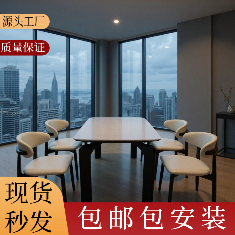 北欧风餐桌家用易搭理岩板餐桌大象家用小户型家用客厅餐桌椅组合