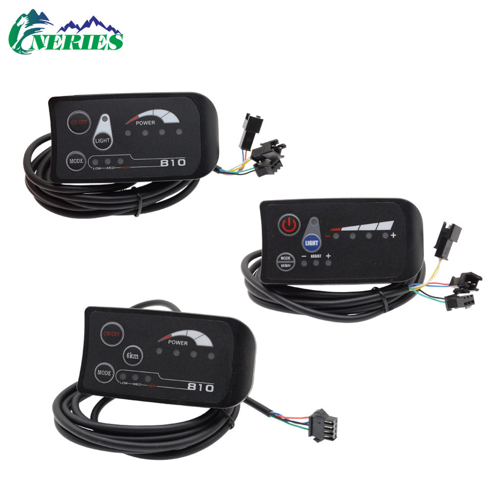 24V36V48V电动自行车LED电量显示仪表电动自行车调速仪表810仪表