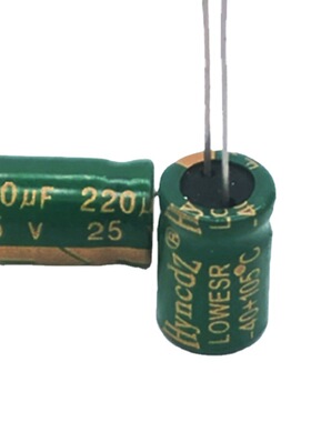 插件铝电解电容 25V220UF 6*11mm 220UF25V高频低阻 绿金直电解