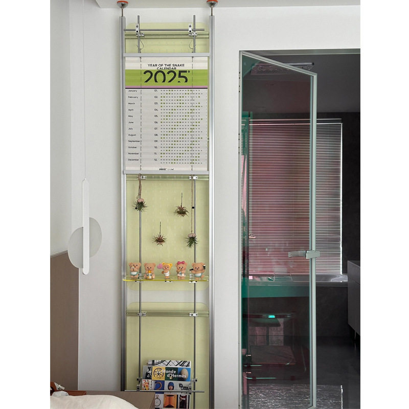 亚克力顶天立地铝型材置物架家用陈列架收纳架多层架储物架展示架