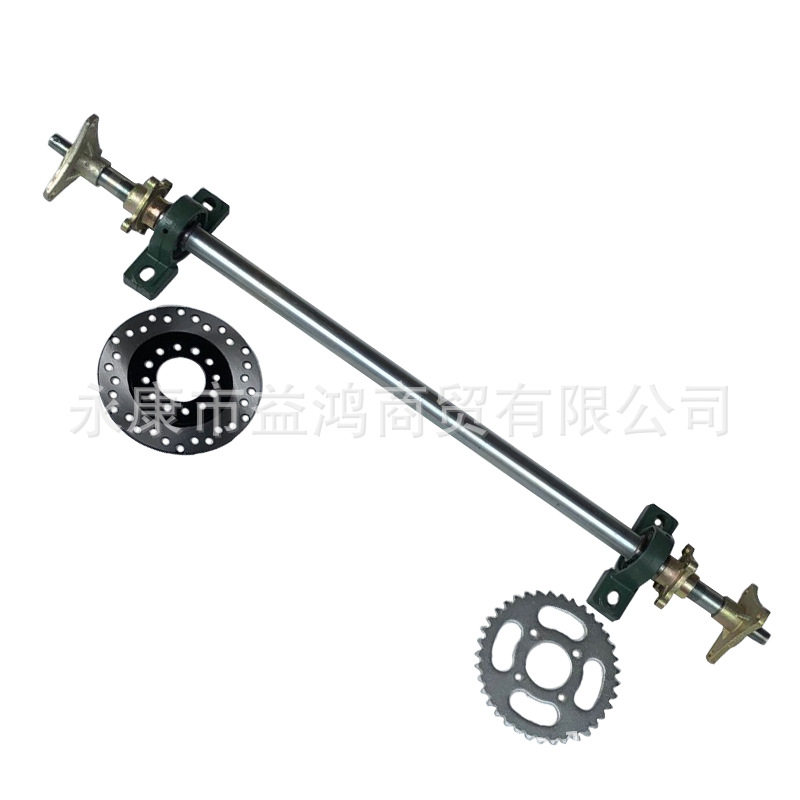 168CC卡丁车自制改装配件漂移三四轮加粗后轴后桥悬挂总成长87CM