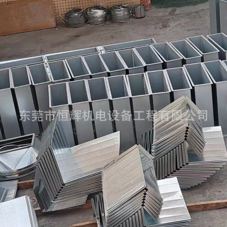 中央空调送鲜通风管 家具厂抽气管道 通风矩形管恒辉机电厂家