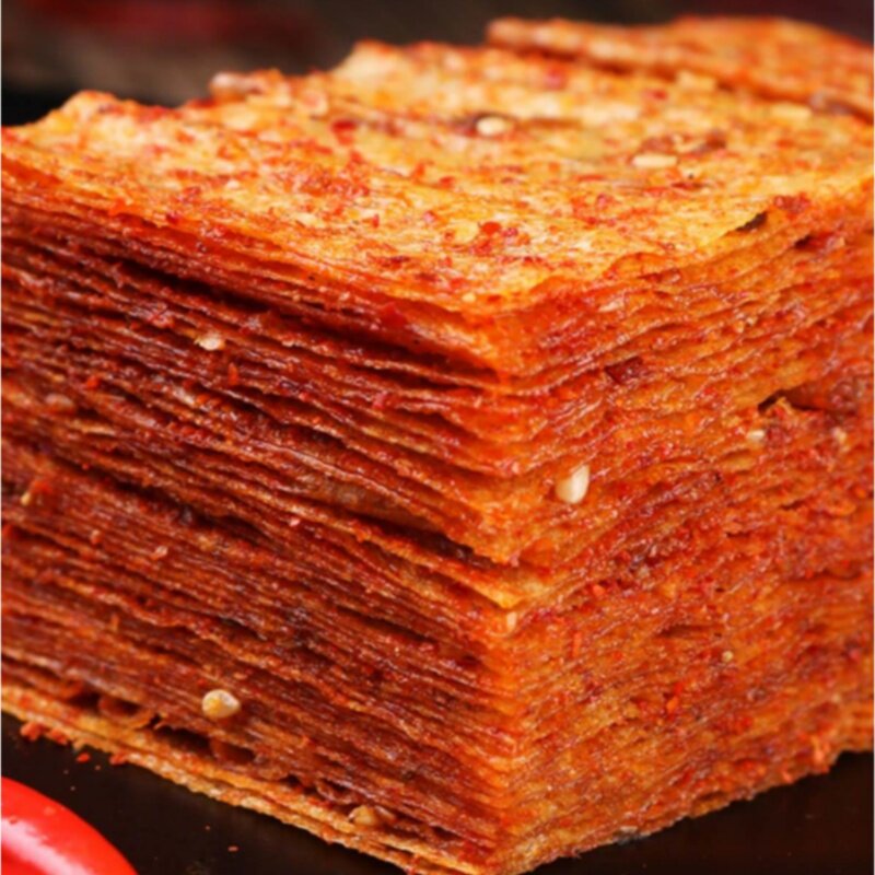 平江大辣片老式辣片豆皮辣条湖南特产儿时经典零食手撕豆腐皮