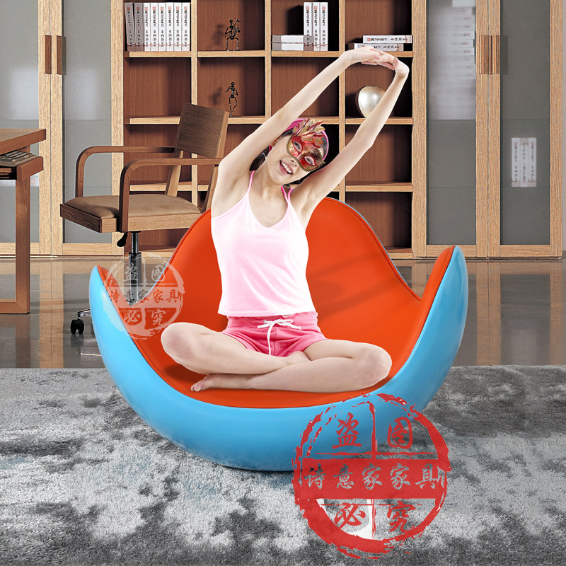 速发不倒椅椅摇摇椅沙发 时尚休闲翁 玻璃钢蛋壳椅沙  发 躺椅