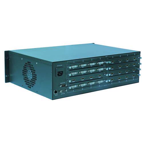 速发厂家16/2进2出HDMI/DV合/VGA/SDI/AV/HDBaseT插卡高清混I矩阵