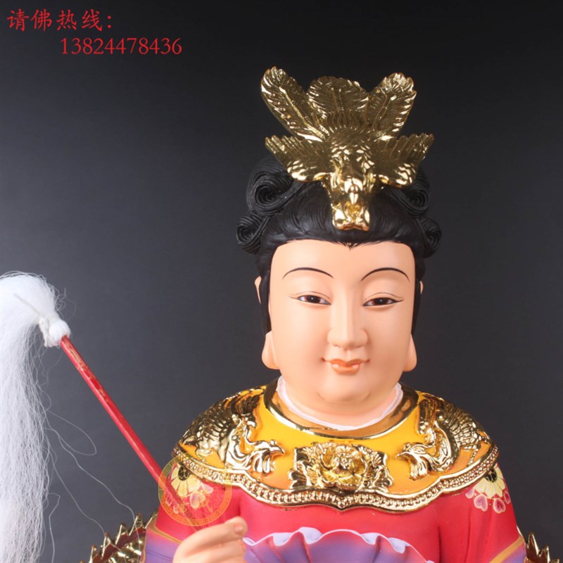 速发瑶池金母 西王母神像 王母娘娘 敦煌彩 手工彩玻璃钢树脂佛像