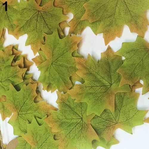 速发2016 100  Fa Fake Silk es Weddig Favor Autum Mapl