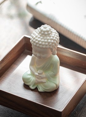 速发陶瓷如来佛禅意家居桌面小摆件创意茶室茶桌办公室工艺品