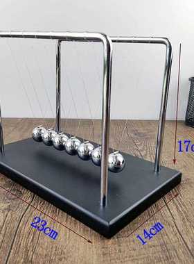 直销新款七球牛顿摆球碰碰球摆件实木桌面摆件装饰品跨境撞球