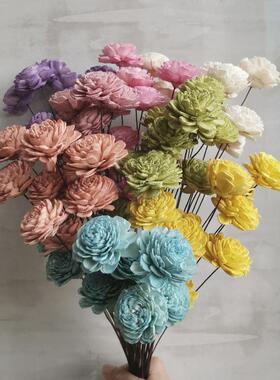 直销新款现货|大地农园通草花花束 INS风家居装饰干花束手工花材