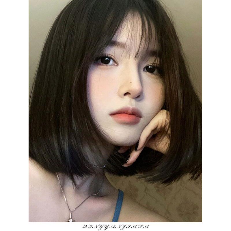 新款直销假发短发女2022年新款时尚日系圆脸学生波波头自然仿真发