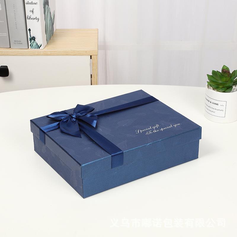 直销新款现货包装盒 教师节蓝色蝴蝶结商务礼品盒 剃须刀礼品套装