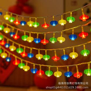 饰 直销新款 新年装 饰灯串led红灯笼串灯家用氛围灯中式 福字灯笼装