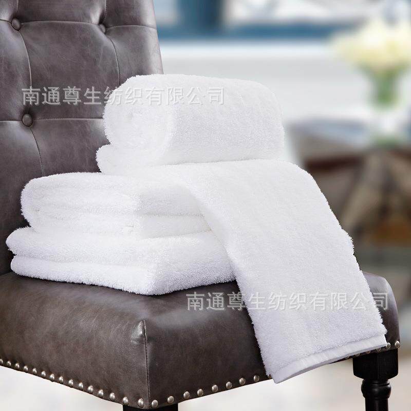 直销新款酒店全棉毛巾宾馆 纯棉白色浴巾民宿洗脸巾供货酒店面巾