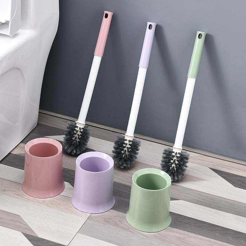 直销新款新款塑料马桶刷带底座套装可拆卸挂墙式清洁厕所三合一马