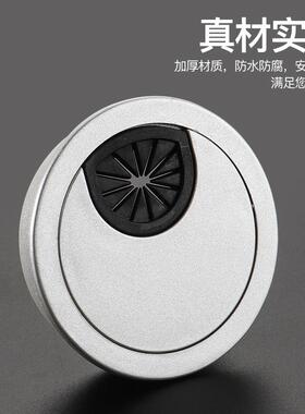 直销新款电脑办公桌书桌面台式电脑线孔盖穿线盒办公桌穿线孔盖板